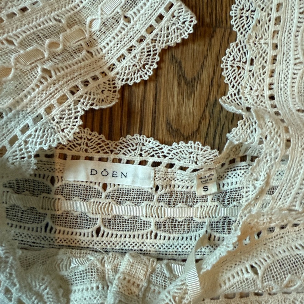 Doen Rami Silk Top-Cream - Picture 3 of 4